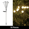 LED Solar Powered Firefly Lights,Outdoor Waterproof Starburst Swaying Garden Lights,Decorative String Lights,Automatically Turn Off During The Day and Turn on at Night, Warm White 8/10 Packs